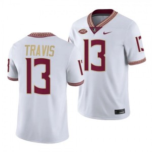 Men's Florida State Seminoles Jordan Travis #13 White Nike NIL Embroidery Jerseys 282925-972