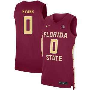 Men's Florida State Seminoles RayQuan Evans #0 Garnet Stitch Jersey 477728-117