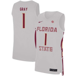 Men's Florida State Seminoles Raiquan Gray #1 Stitched White Jerseys 812732-975