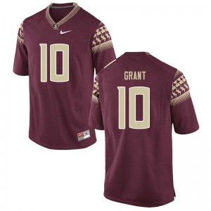 Men's Florida State Seminoles Anthony Grant #10 Garnet Embroidery Jersey 226802-712