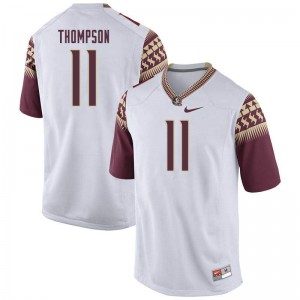 Men's Florida State Seminoles Warren Thompson #11 Embroidery White Jerseys 424270-742