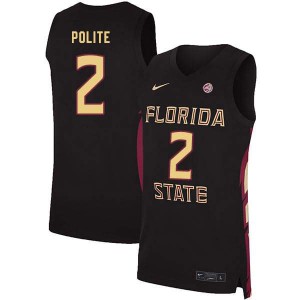 Mens Florida State Seminoles Anthony Polite #2 Black Official Jersey 721588-297