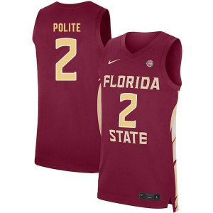 Mens Florida State Seminoles Anthony Polite #2 Official Garnet Jerseys 253410-481