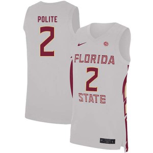Men's Florida State Seminoles Anthony Polite #2 White Player Jerseys 349542-223