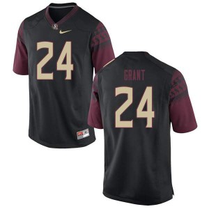 Mens Florida State Seminoles Anthony Grant #24 Stitched Black Jerseys 526431-299