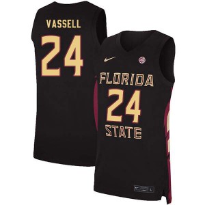 Men Florida State Seminoles Devin Vassell #24 Basketball Black Jerseys 264419-575