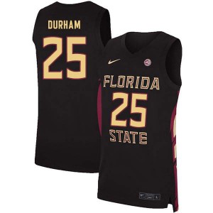 Mens Florida State Seminoles Hugh Durham #25 Black College Jersey 955494-862