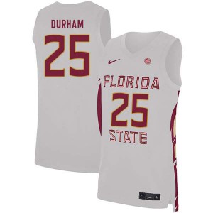 Men Florida State Seminoles Hugh Durham #25 White Stitch Jersey 478068-183