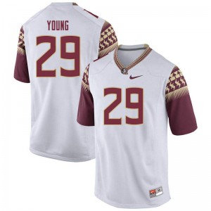 Mens Florida State Seminoles Tre Young #29 White Embroidery Jersey 549297-425