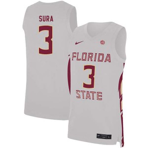 Men Florida State Seminoles Bob Sura #3 Stitched White Jerseys 425524-967