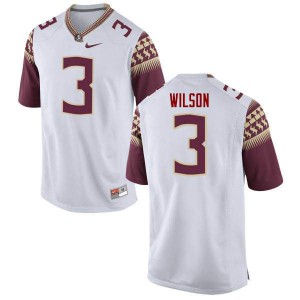 Men's Florida State Seminoles Jesus Wilson #3 White Stitched Jerseys 292164-982