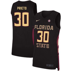 Men Florida State Seminoles Harrison Prieto #30 Black University Jerseys 594952-229