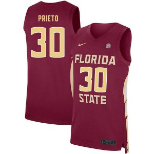 Mens Florida State Seminoles Harrison Prieto #30 Player Garnet Jersey 186877-345