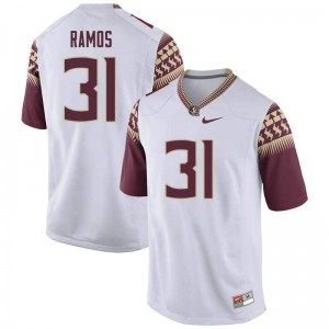 Men's Florida State Seminoles Yanni Ramos #31 White Embroidery Jerseys 559212-544