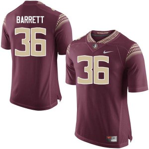 Mens Florida State Seminoles Brandon Barrett #36 Garnet Alumni Jerseys 472205-356