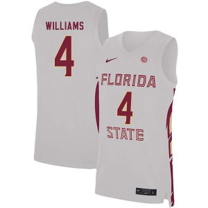 Men's Florida State Seminoles Patrick Williams #4 University White Jerseys 392179-393