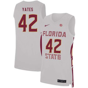 Mens Florida State Seminoles Cleveland Yates #42 Player White Jersey 180214-269