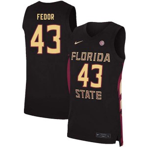 Mens Florida State Seminoles Dave Fedor #43 Basketball Black Jerseys 346249-853