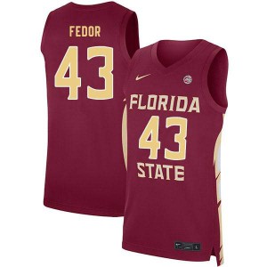 Mens Florida State Seminoles Dave Fedor #43 Garnet Player Jersey 691180-241