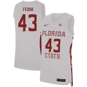 Men's Florida State Seminoles Dave Fedor #43 White Official Jersey 643593-244
