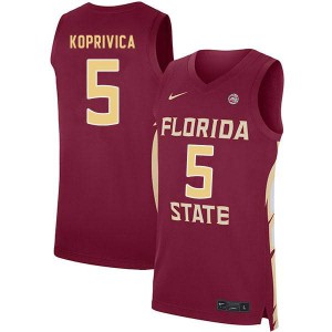 Mens Florida State Seminoles Balsa Koprivica #5 Garnet Stitched Jersey 435183-361
