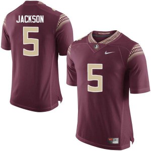 Men's Florida State Seminoles Dontavious Jackson #5 Garnet Stitched Jersey 685818-280
