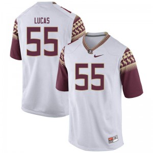 Men Florida State Seminoles Dontae Lucas #55 White Stitched Jerseys 911909-101