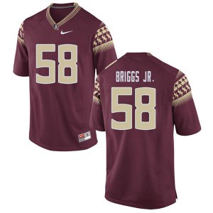 Mens Florida State Seminoles Dennis Briggs Jr. #58 Garnet Stitched Jersey 785509-449