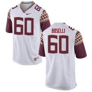 Mens Florida State Seminoles Andrew Boselli #60 Football White Jerseys 324824-704