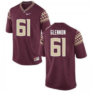 Mens Florida State Seminoles Grant Glennon #61 Player Garnet Jersey 695848-442