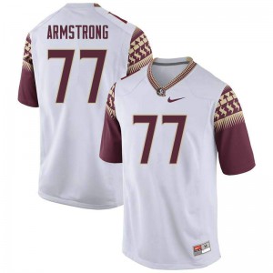Men Florida State Seminoles Christian Armstrong #77 White College Jersey 373247-906