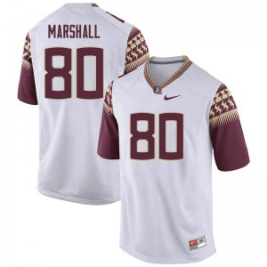 Mens Florida State Seminoles Alex Marshall #80 White Stitched Jerseys 923012-404