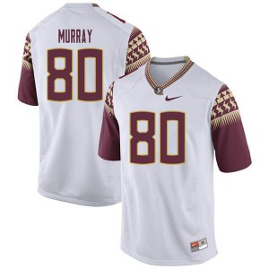 Mens Florida State Seminoles Nyqwan Murray #80 White Stitched Jerseys 341766-955