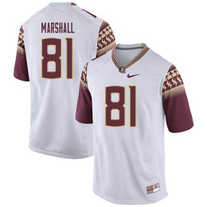 Men's Florida State Seminoles Alex Marshall #81 Official White Jersey 746658-620
