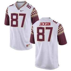 Mens Florida State Seminoles Jared Jackson #87 Embroidery White Jerseys 555764-974
