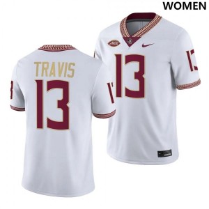 Womens Florida State Seminoles Jordan Travis #13 White Nike NIL NCAA Jersey 536044-288
