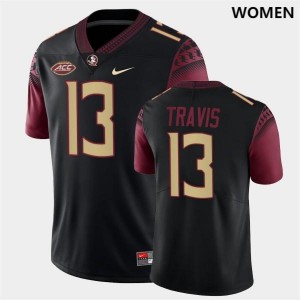 Women Florida State Seminoles Jordan Travis #13 Black Stitched Jerseys 145713-325