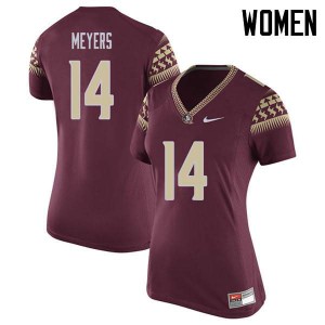 Womens Florida State Seminoles Kyle Meyers #14 Garnet Football Jersey 656264-499