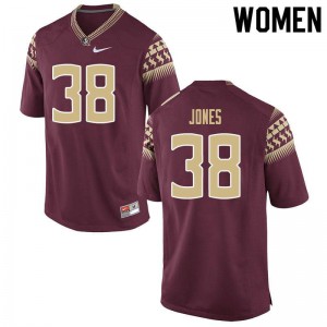 Women's Florida State Seminoles Cornel Jones #38 Embroidery Garnet Jerseys 340162-939
