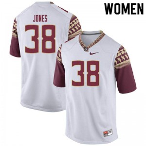Women Florida State Seminoles Cornel Jones #38 NCAA White Jersey 442196-372