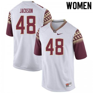 Women Florida State Seminoles Jarrett Jackson #48 White Player Jersey 700238-674