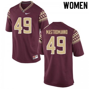 Women Florida State Seminoles Alex Mastromanno #49 Garnet NCAA Jerseys 771018-533