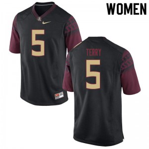 Women's Florida State Seminoles Tamorrion Terry #5 College Black Jerseys 759926-552