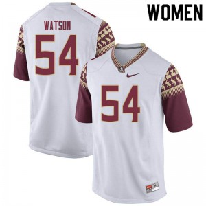 Women's Florida State Seminoles Ricardo Watson #54 Stitched White Jersey 285379-763