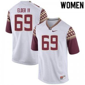 Women's Florida State Seminoles Robert Elder IV #69 NCAA White Jerseys 512591-760
