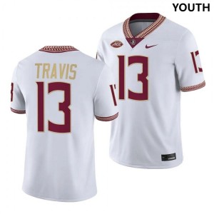 Youth Florida State Seminoles Jordan Travis #13 White Nike NIL College Football Jersey 420674-599