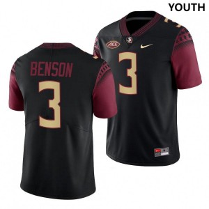 Youth Florida State Seminoles Trey Benson #3 Black College Football Jersey 821963-816