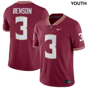 Youth Florida State Seminoles Trey Benson #3 Garnet Nike NIL High School Jersey 304247-794