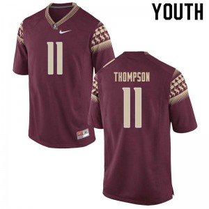 Youth Florida State Seminoles Warren Thompson #11 Garnet Embroidery Jerseys 801868-219