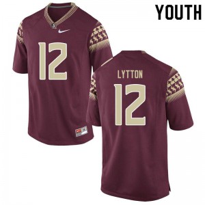Youth Florida State Seminoles A.J. Lytton #12 Official Garnet Jersey 391632-616